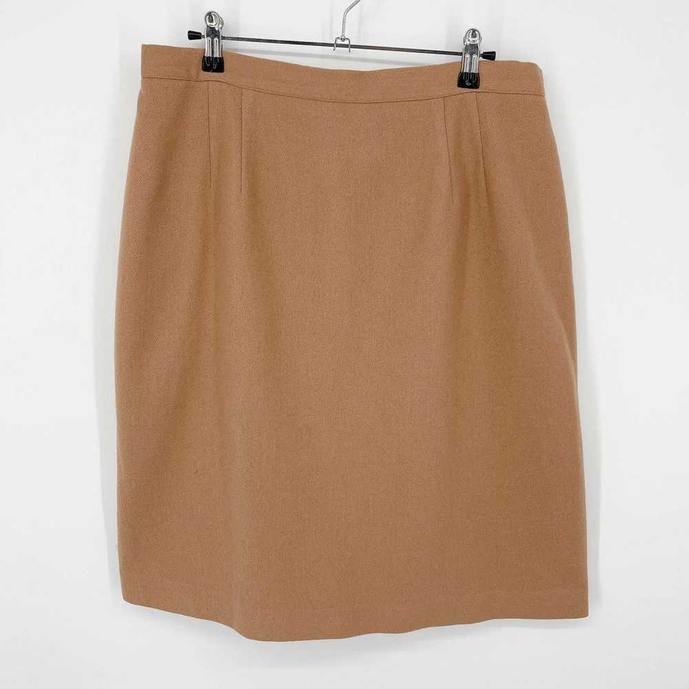 Vintage Michele VINTAGE 100% Wool Skirt Solid Lin… - image 1