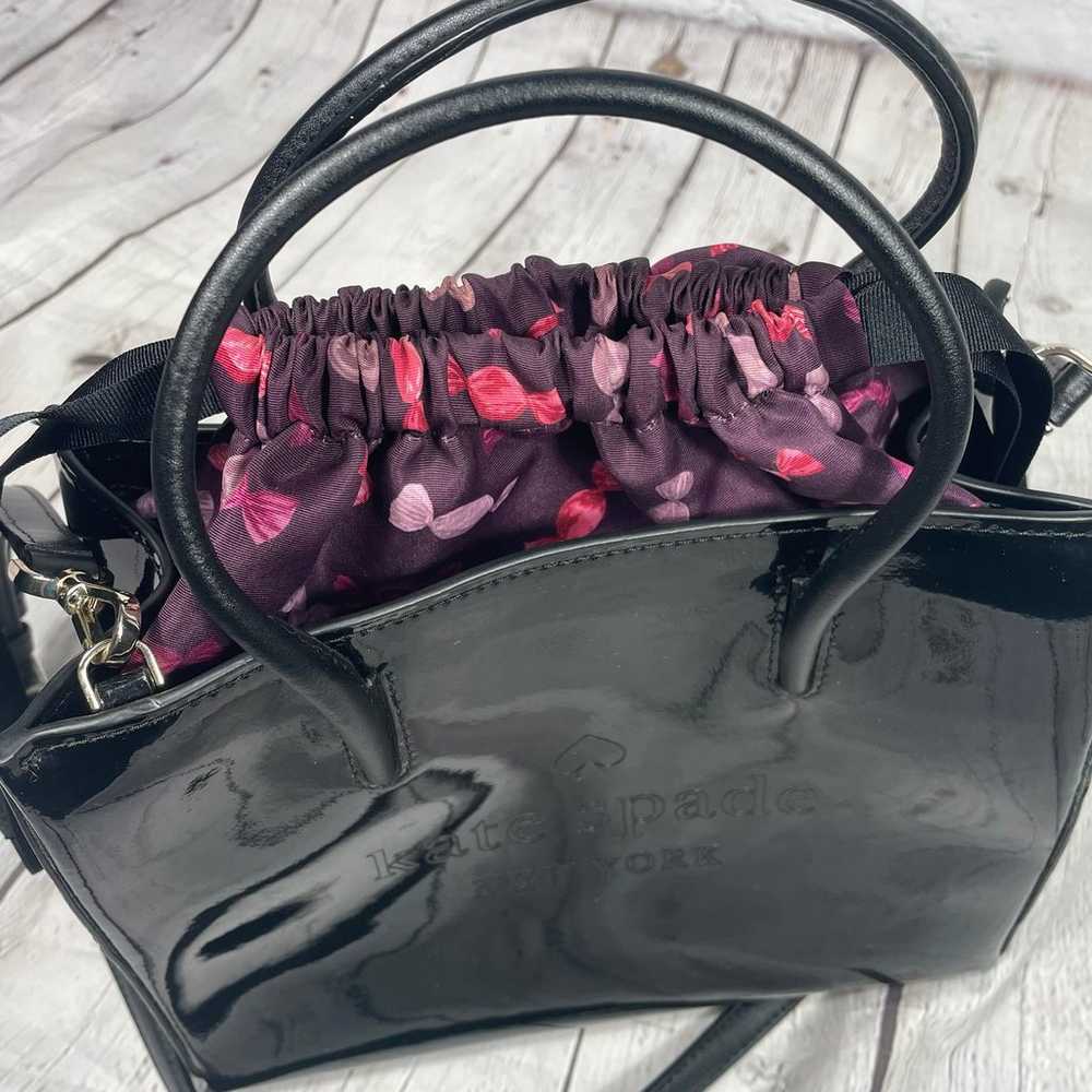 Kate Spade Trista Black Patent Leather Shopper Sa… - image 3