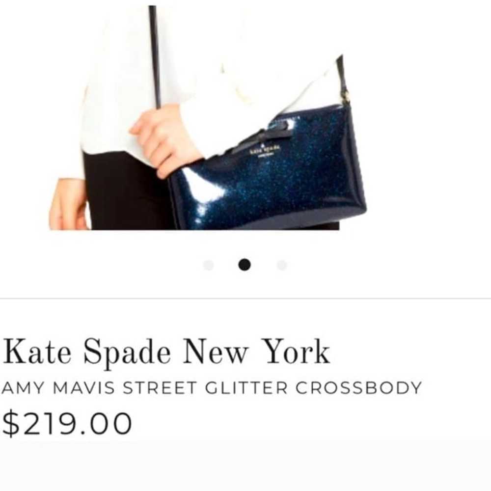 Kate Spade Blue Glitter Crossbody - image 3