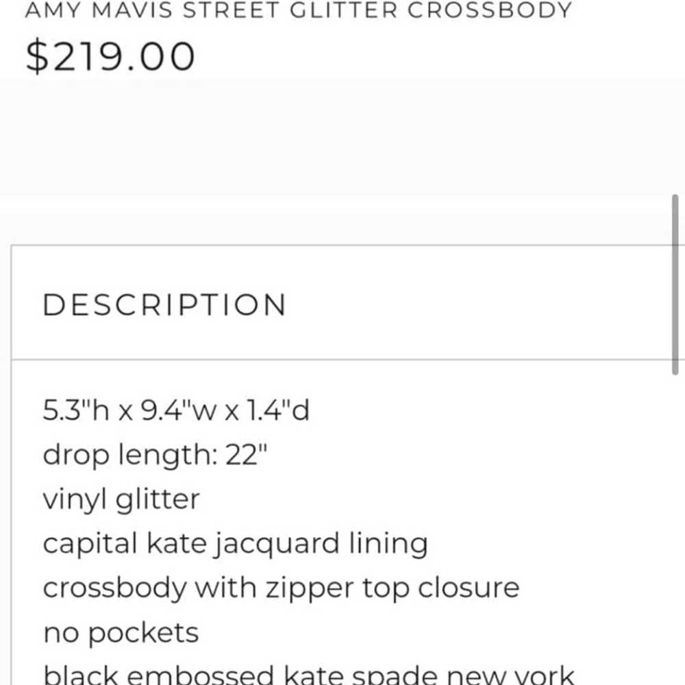 Kate Spade Blue Glitter Crossbody - image 5