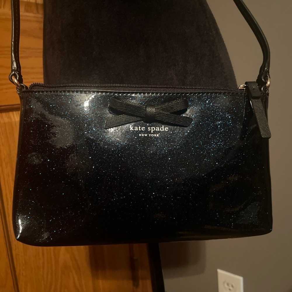 Kate Spade Blue Glitter Crossbody - image 9