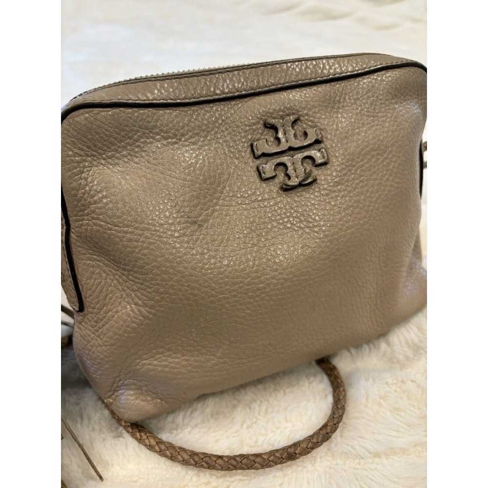 Tory Burch Taylor Camera Bag Purse Brown Tan Cros… - image 1