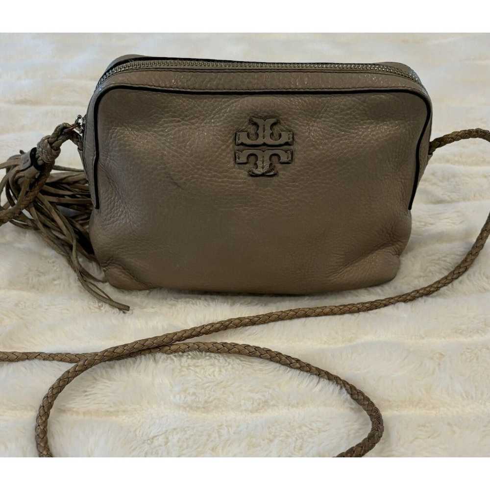 Tory Burch Taylor Camera Bag Purse Brown Tan Cros… - image 7