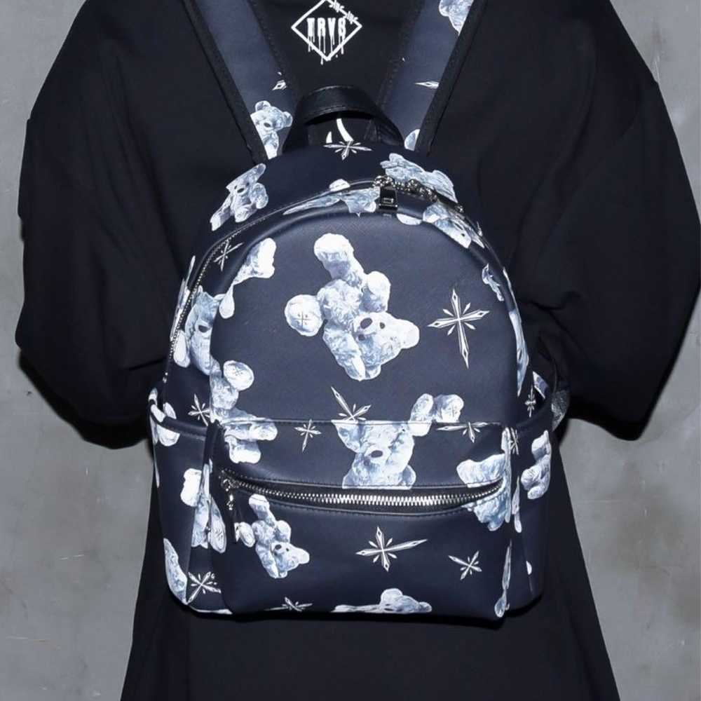 TRAVAS TOKYO Bear All-Over Pattern Backpack - Bla… - image 1