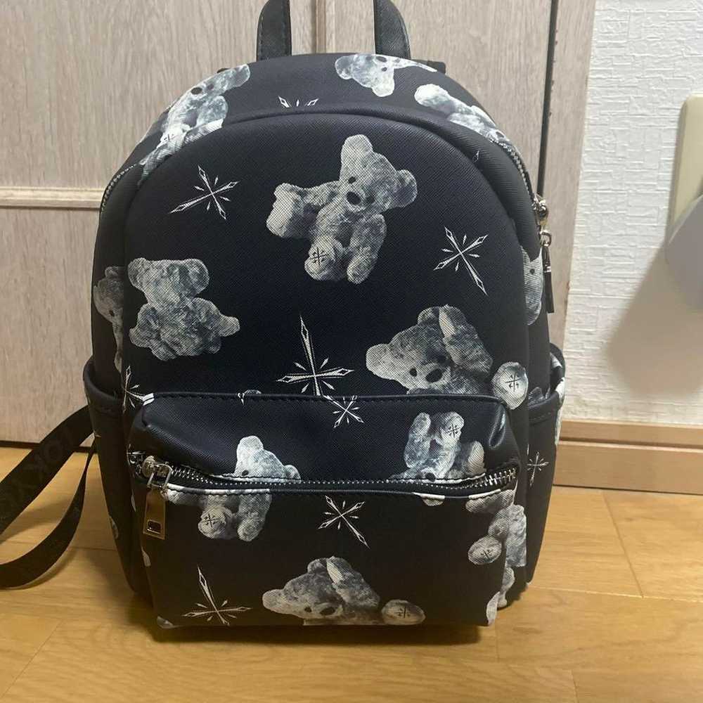 TRAVAS TOKYO Bear All-Over Pattern Backpack - Bla… - image 2