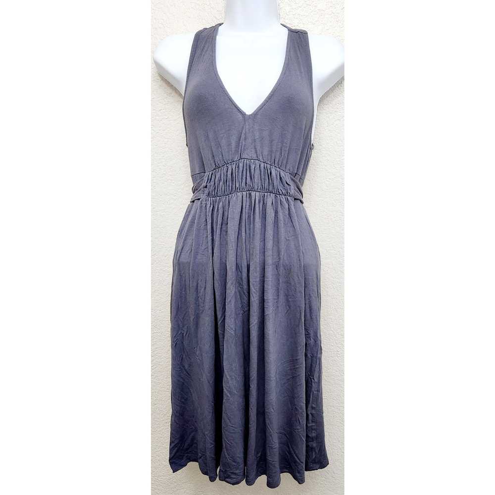 Other Trulli Gray V Neck Sleeveless Pleated Front… - image 1