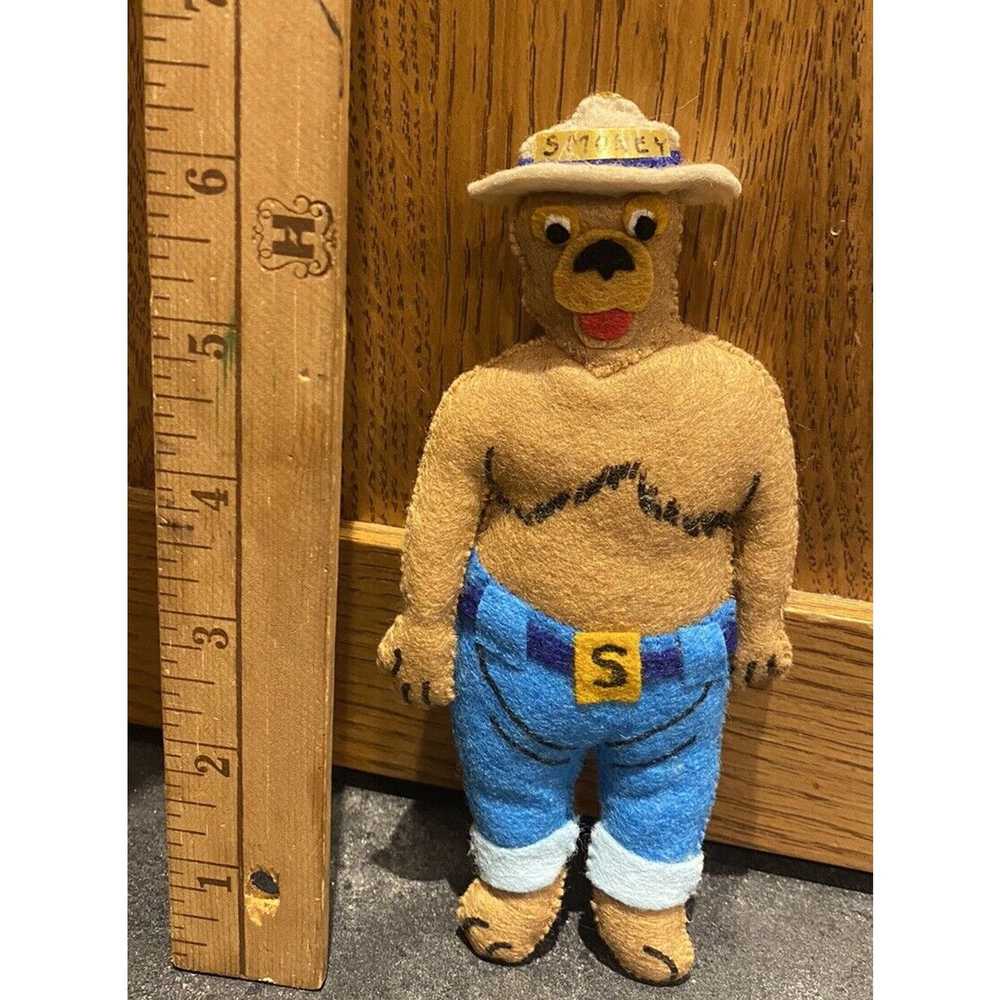 Handmade Vintage Smokey Bear Felt Handmade Christ… - image 2