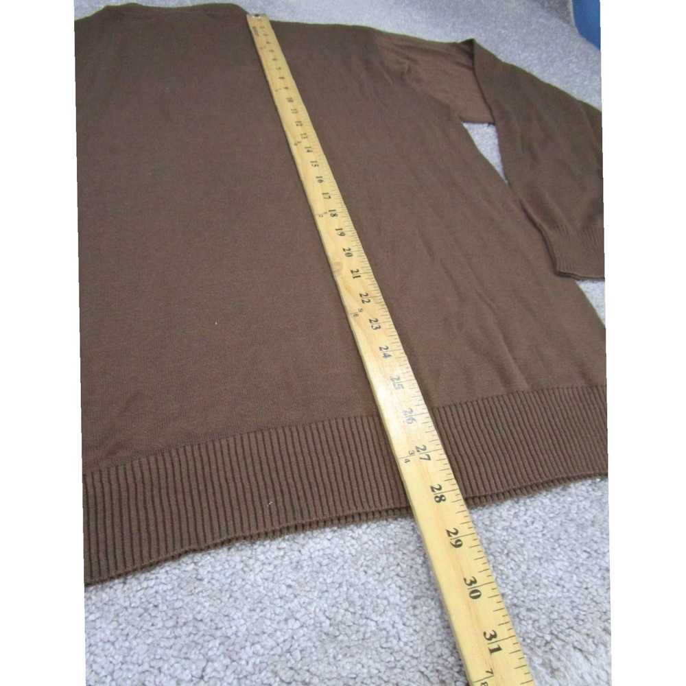 Vintage Silk Knit Brown Mock Neck Sweater for Men… - image 4