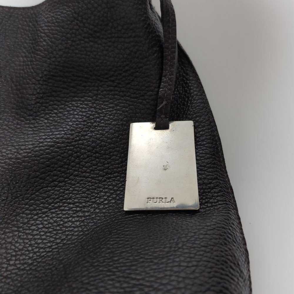 FURLA Leather Handbag Dark Brown Shoulder Bag - image 3