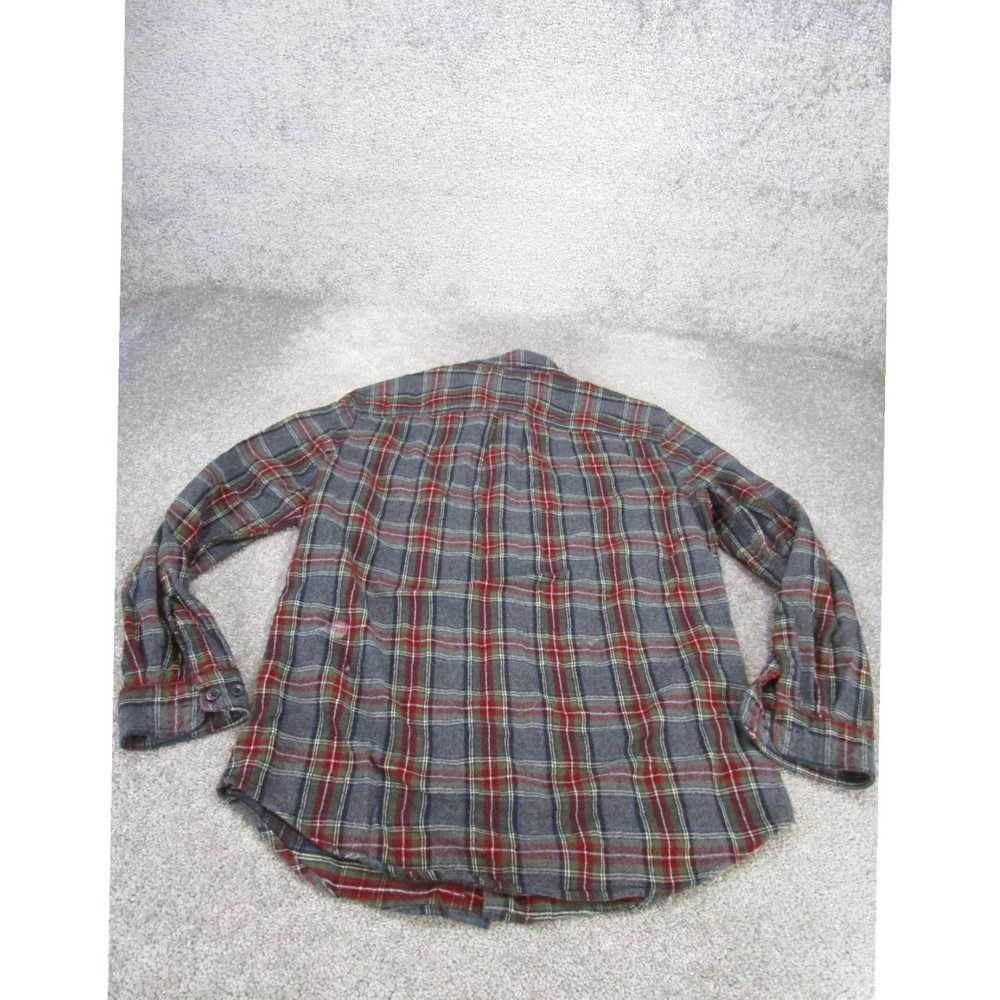 Vintage Authentic Gray Cotton Plaid Button Front … - image 3