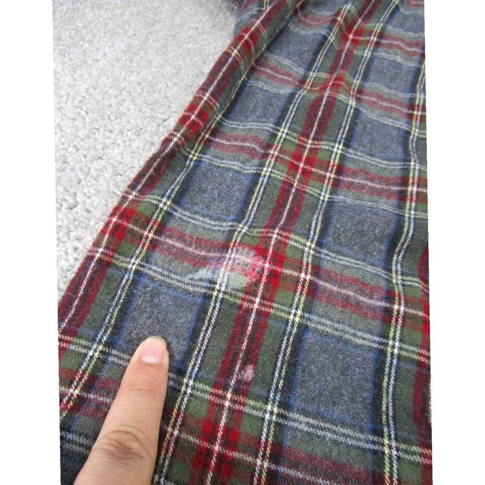 Vintage Authentic Gray Cotton Plaid Button Front … - image 6