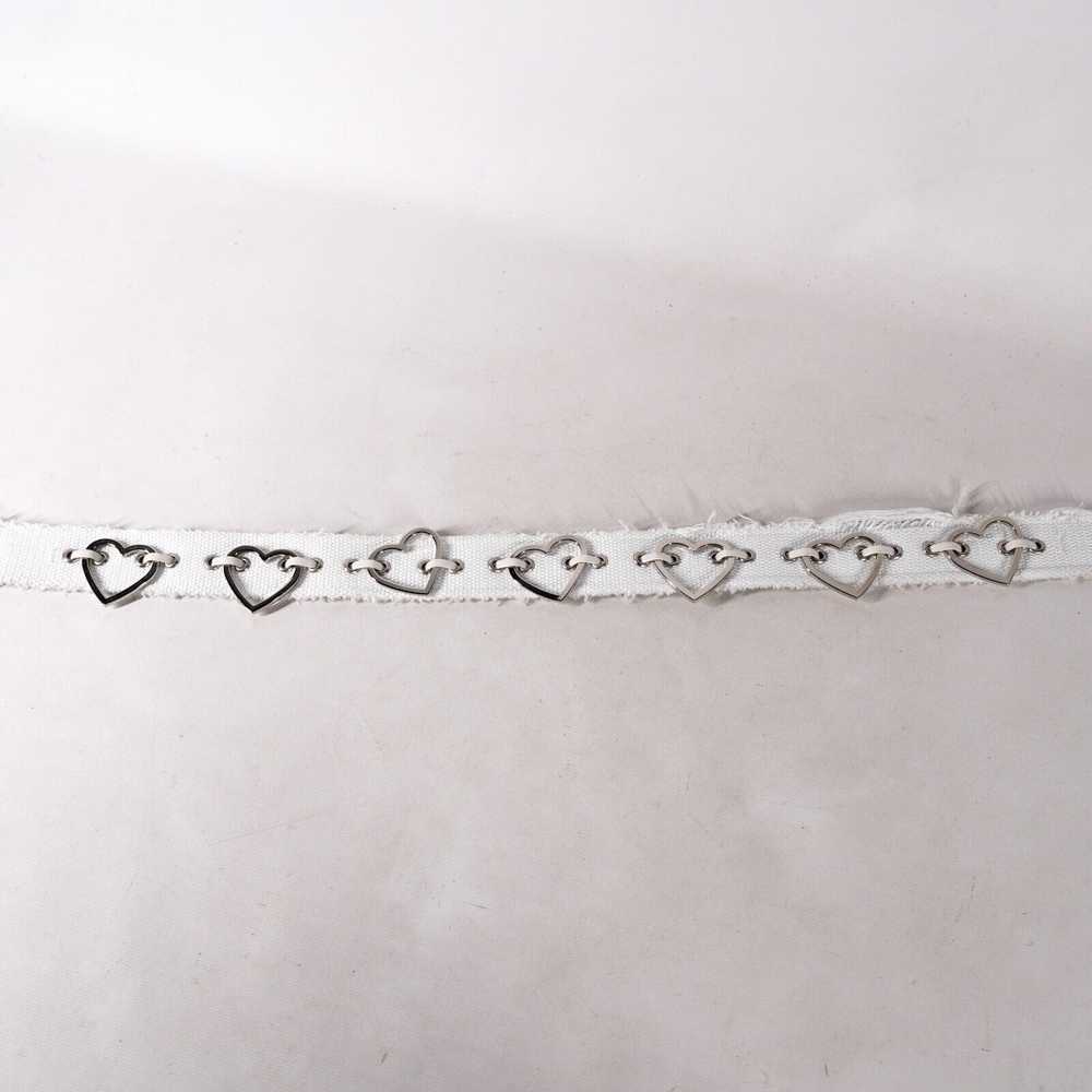 Other White Knitted Fabric Stainless Steel Heart … - image 3