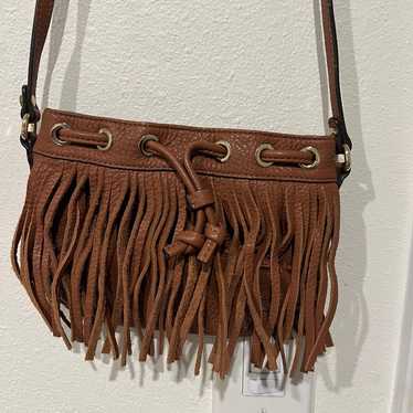 Rebecca Minkoff Leather Boho Fringe Bucket Bag