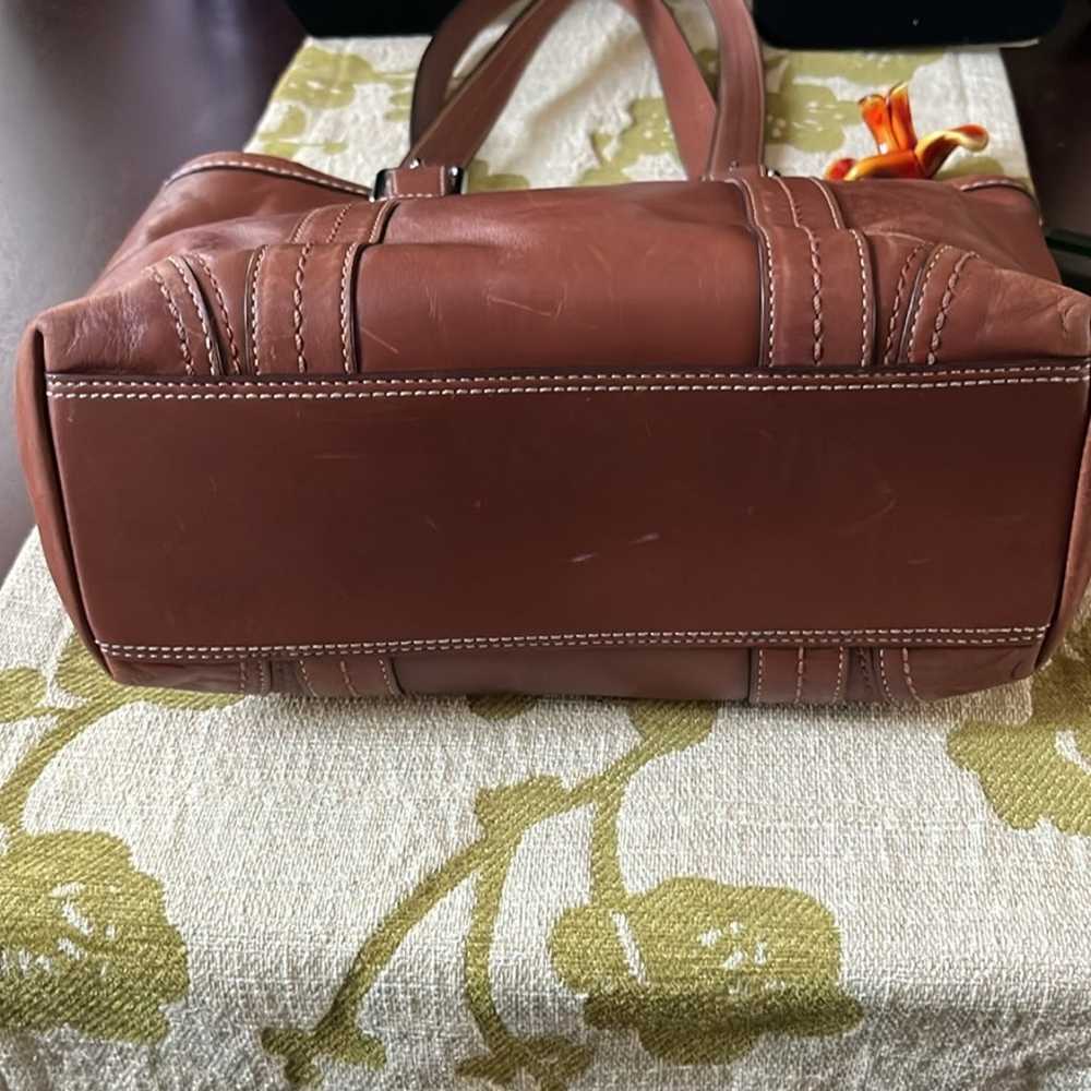 VTG Coach Hampton F12607 Vintage Brown Leather To… - image 5