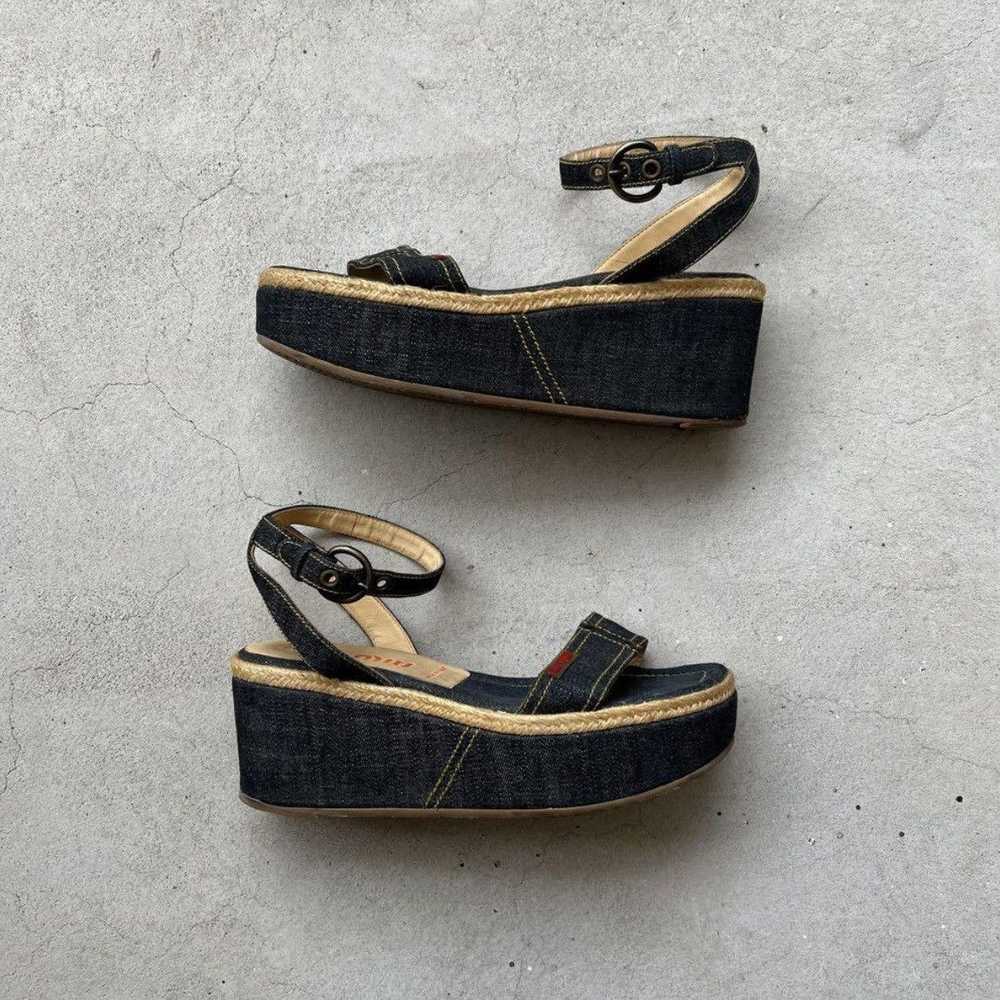 Miu Miu Archive 00s miu miu denim sandals - image 2