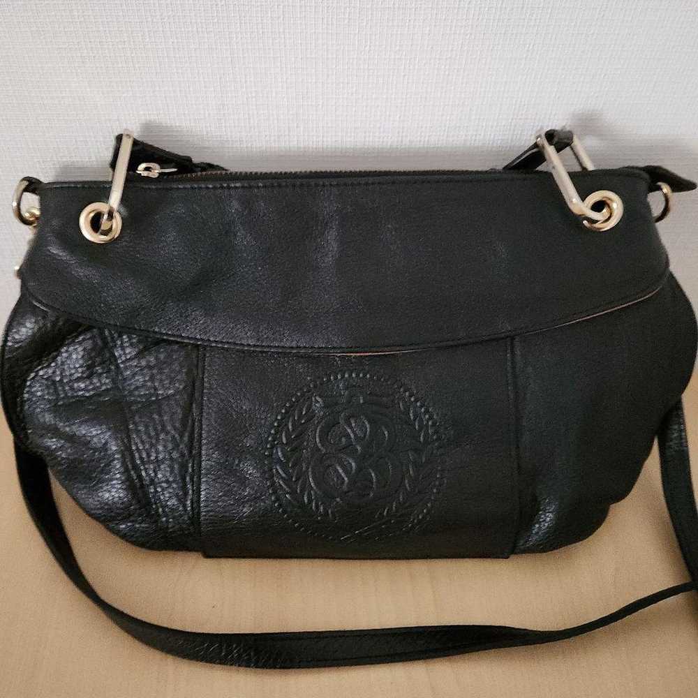 Genuine leather bag, shoulder style with handles,… - image 1