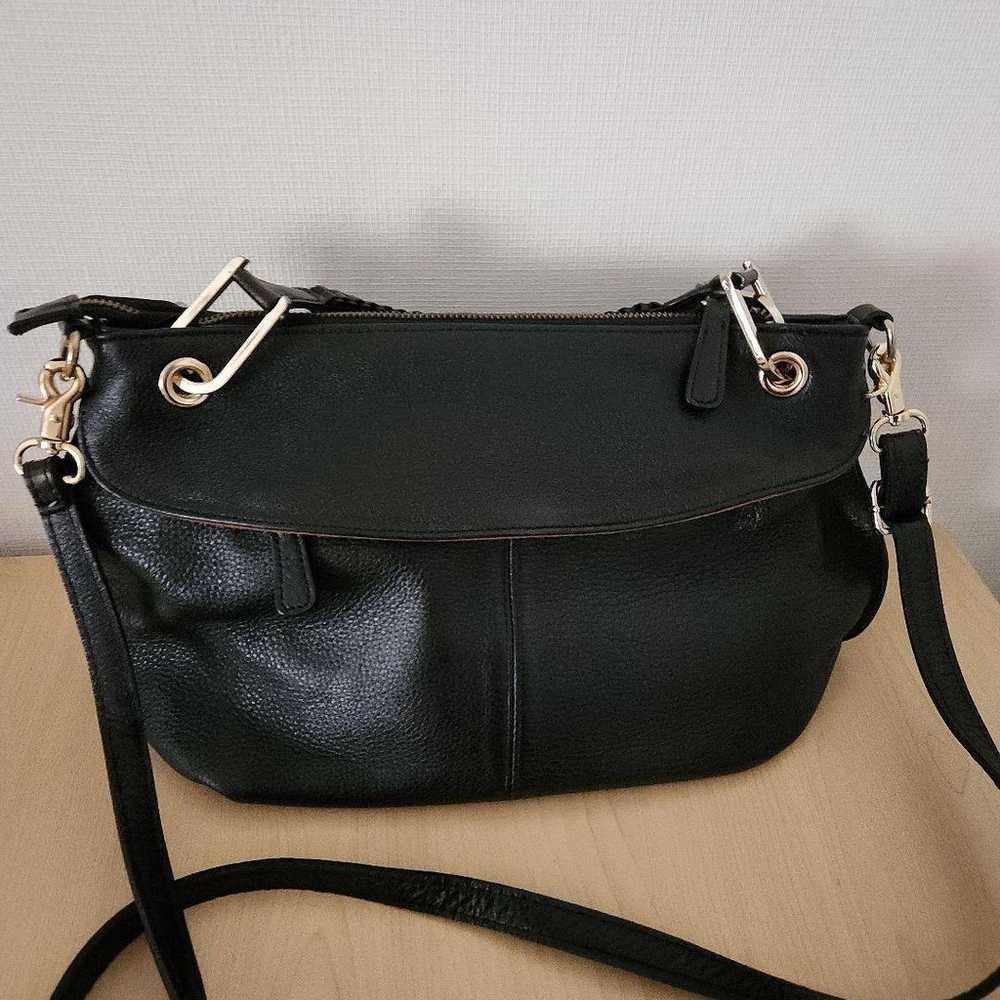 Genuine leather bag, shoulder style with handles,… - image 2