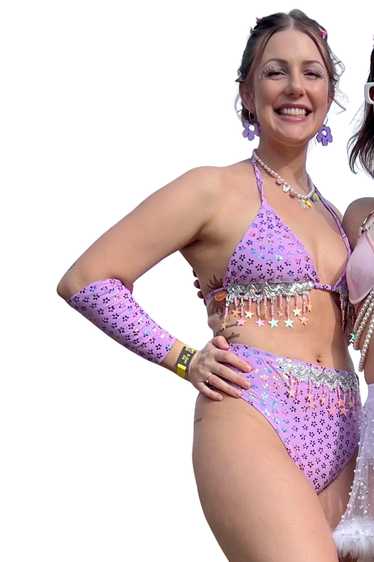 Freedom Rave Wear Lime Blonde Purple Star Set