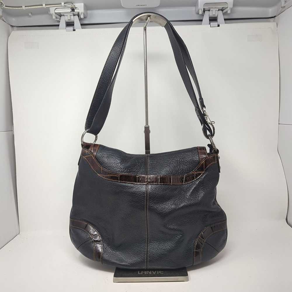 Brighton Black Western Shoulder Bag Leather Brown… - image 10