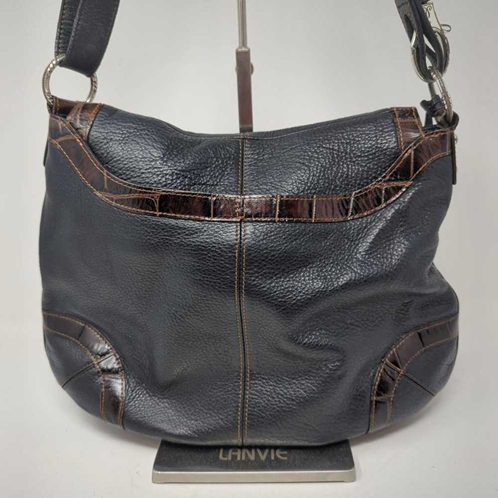 Brighton Black Western Shoulder Bag Leather Brown… - image 11