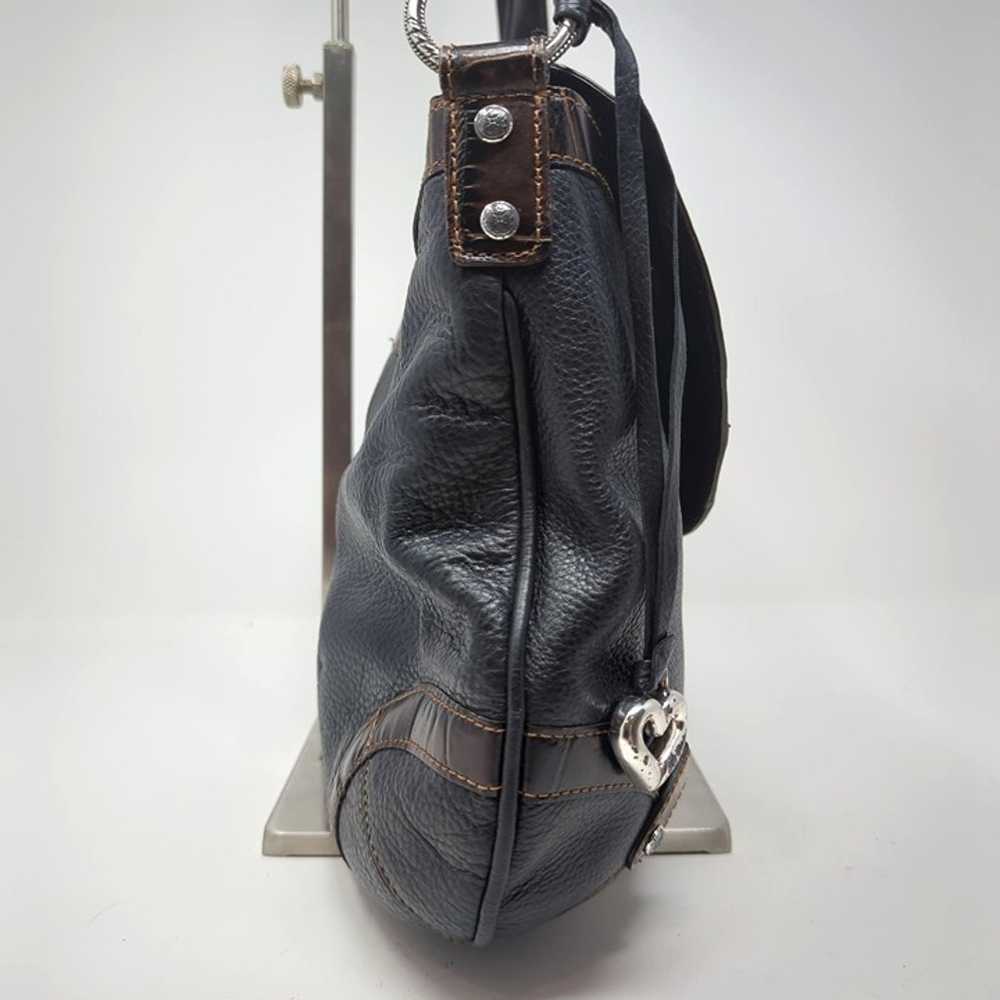 Brighton Black Western Shoulder Bag Leather Brown… - image 4