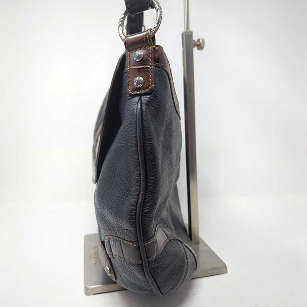 Brighton Black Western Shoulder Bag Leather Brown… - image 7