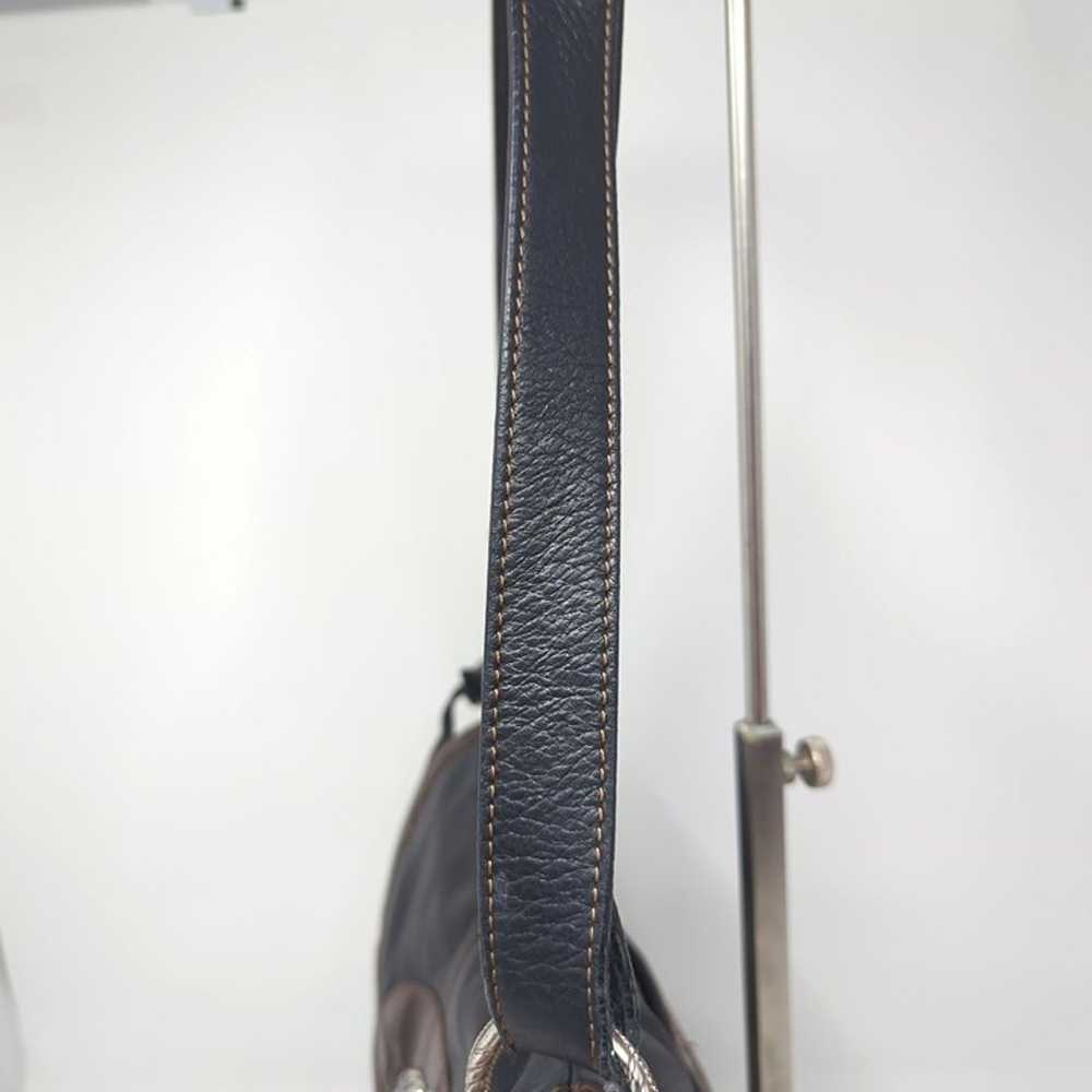 Brighton Black Western Shoulder Bag Leather Brown… - image 8