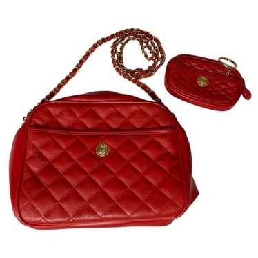 Medallion Red Quilted Genuine Leather Handbag & C… - image 1