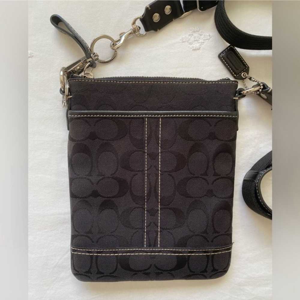 Coach Black Signature Monogram Logo Print Swingpa… - image 5