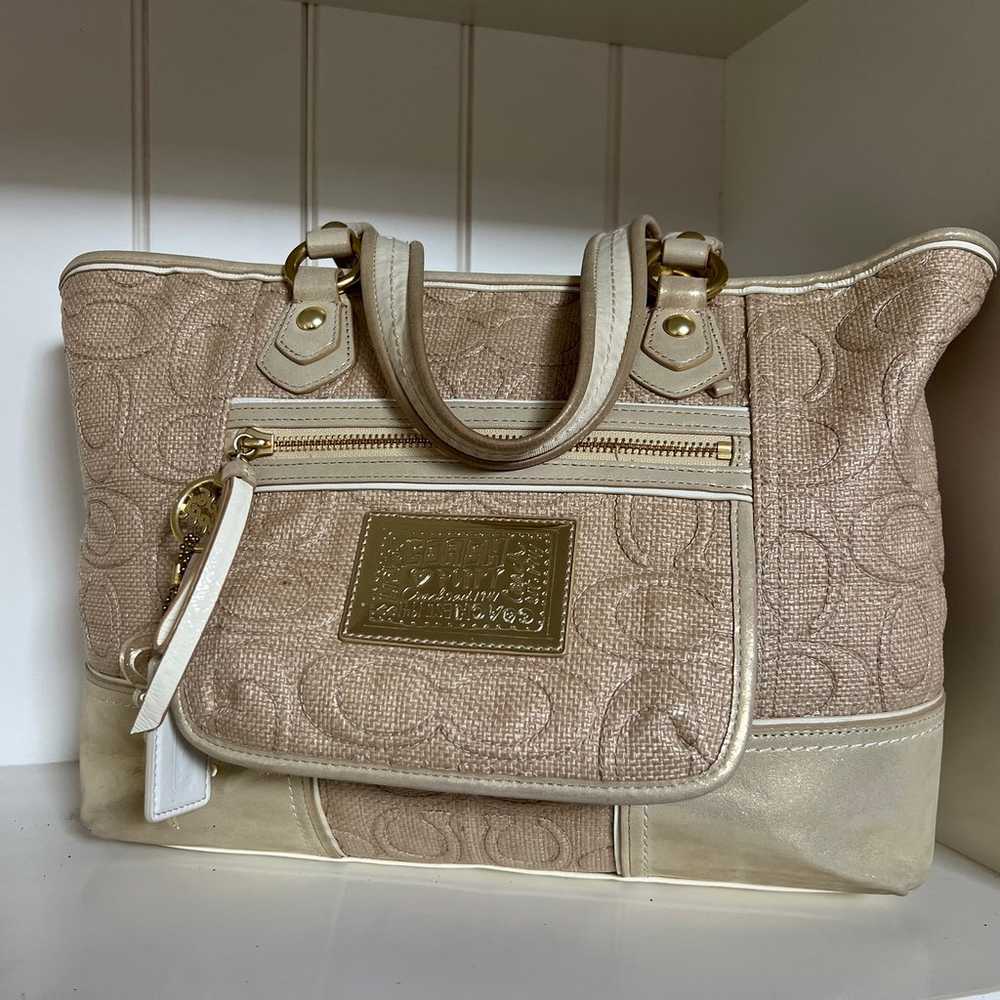 Coach Poppy straw tote bag Purse - image 1