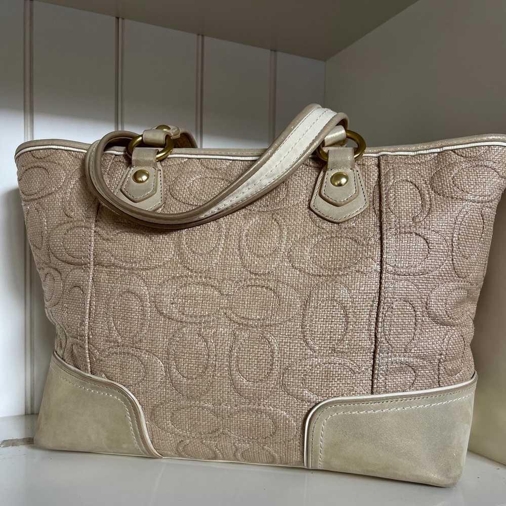 Coach Poppy straw tote bag Purse - image 3