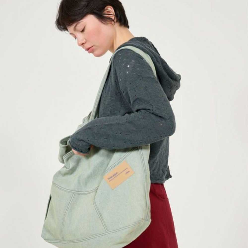 Ribbon Tote Bag TINA: JOJUN Mint Blue - image 3