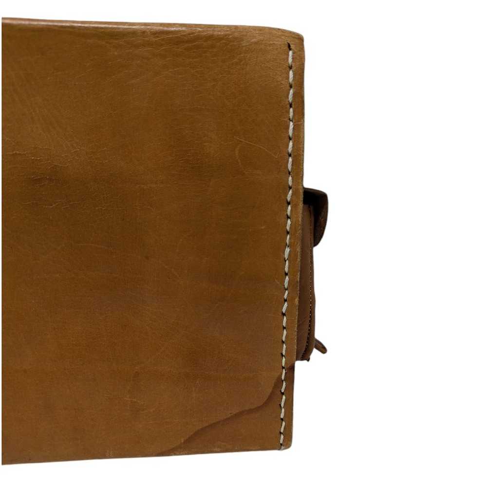 Vintage Leather Camera Messenger Bag Tan - image 6