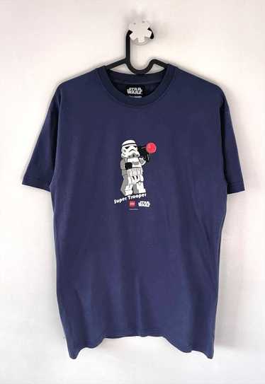 Vintage Star Wars Lego stormtrooper blue T-shirt … - image 1