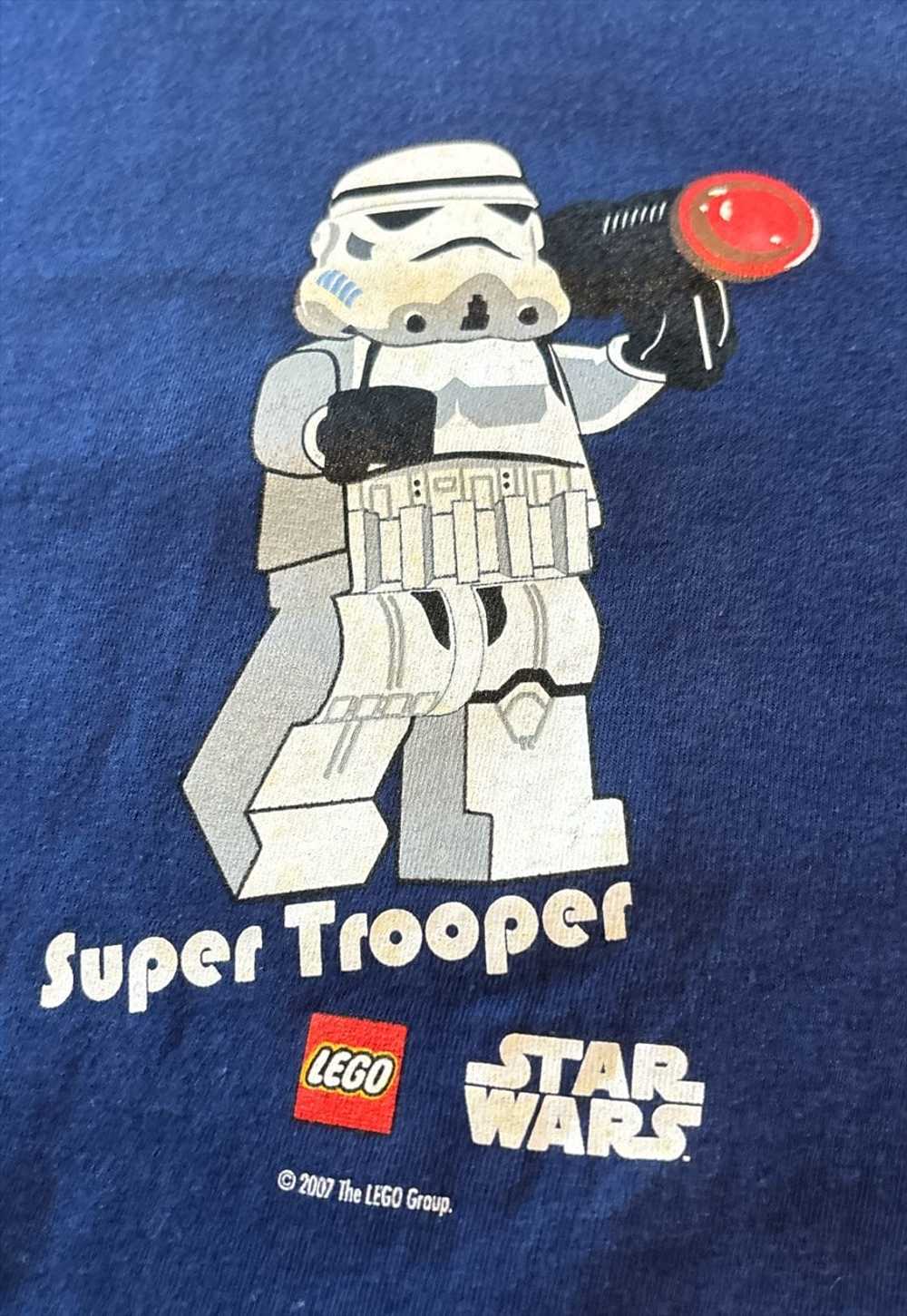 Vintage Star Wars Lego stormtrooper blue T-shirt … - image 4