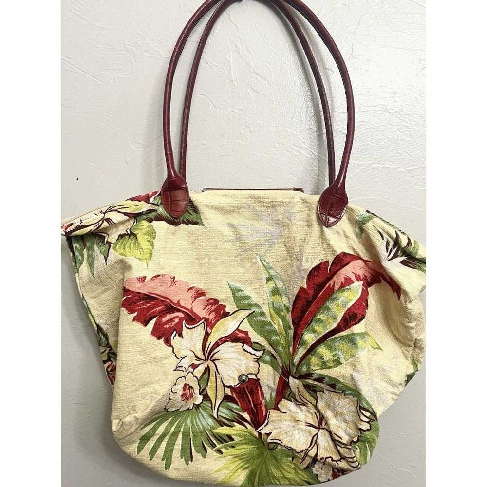 Vintage Brighton Floral Hawaiian Barkcloth Travel… - image 10