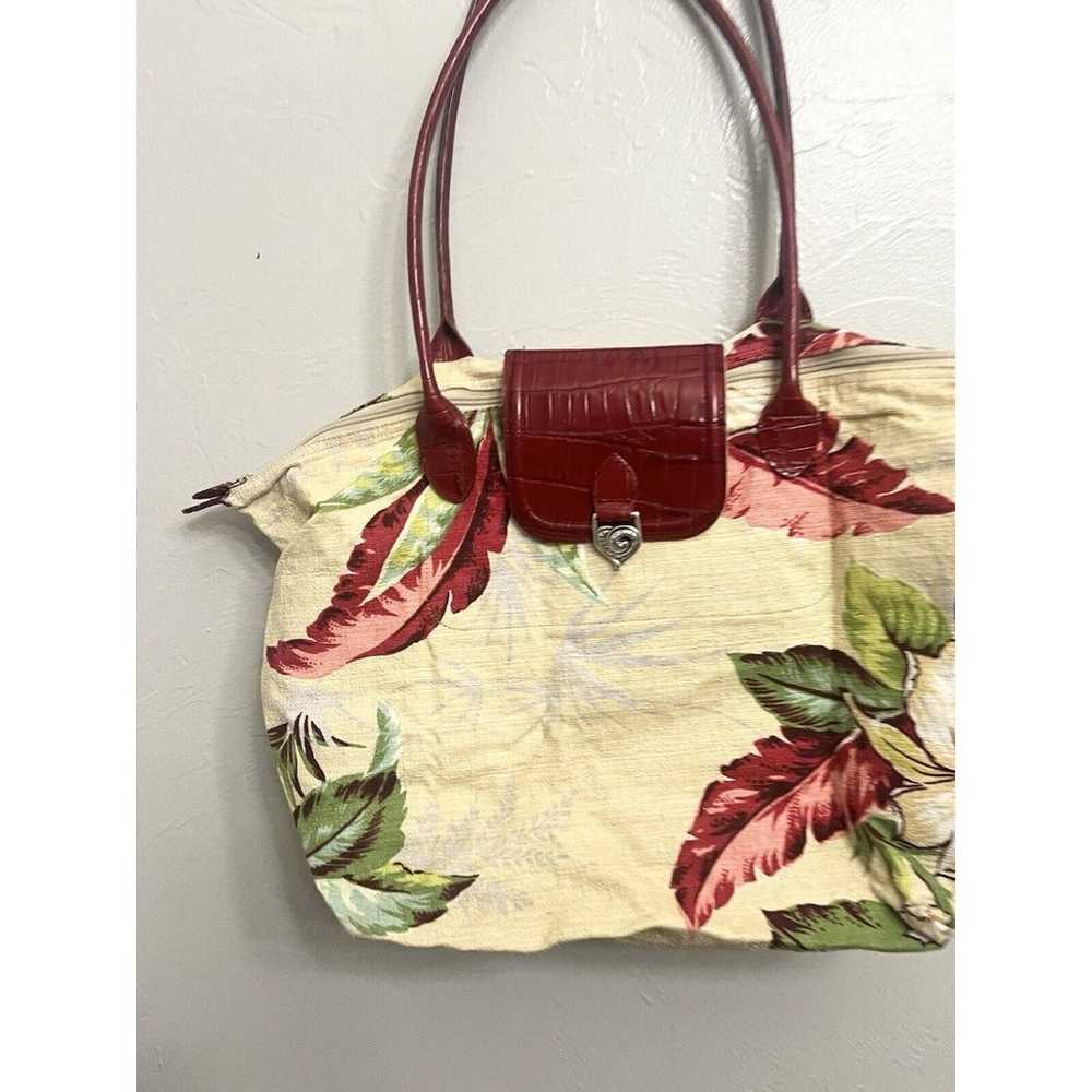 Vintage Brighton Floral Hawaiian Barkcloth Travel… - image 2