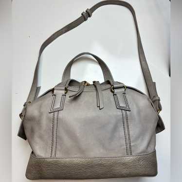 Alco grey leather two way bag - image 1