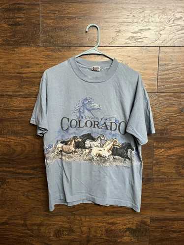 Anvil VTG Horse Stampede T-shirt - Wraparound Colo