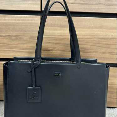 Agnes b. Black Leather Business Bag