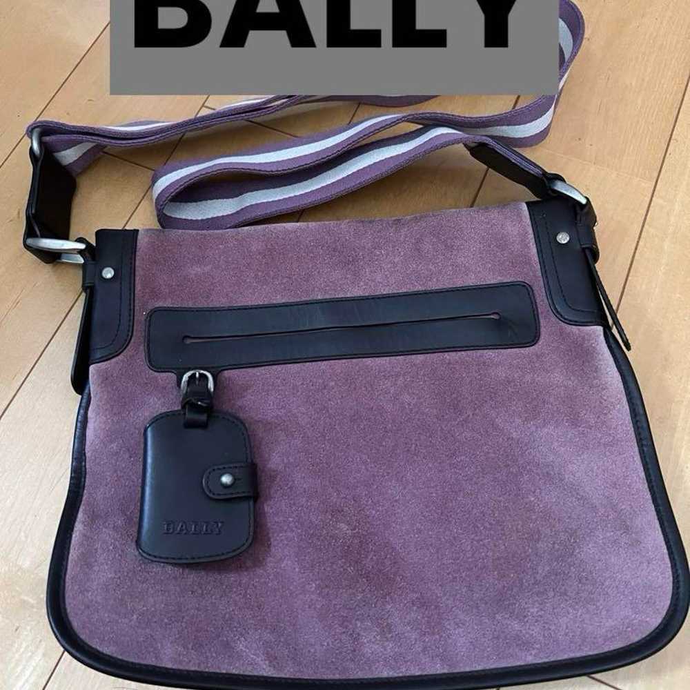 Barry shoulder bag, purple, suede. - image 1