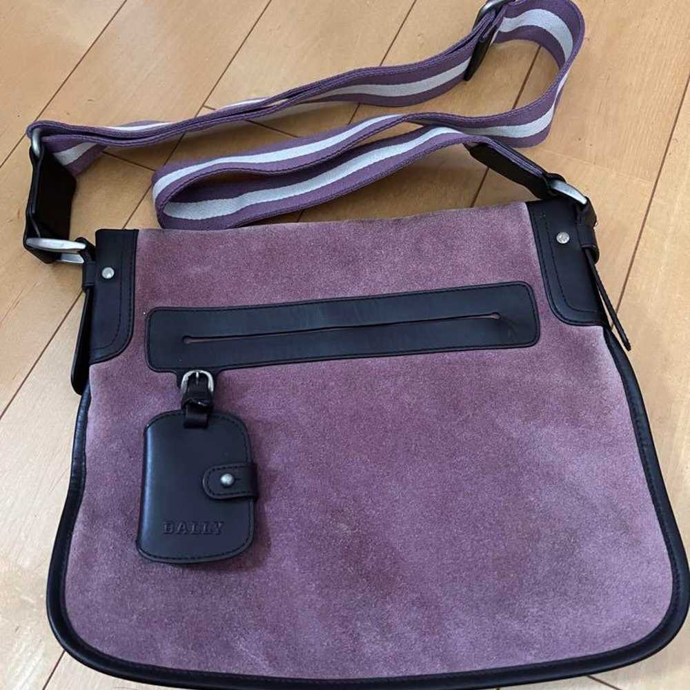 Barry shoulder bag, purple, suede. - image 6