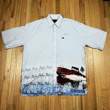 Vintage VTG Phat Farm Shirt SS Big Logo Wrap Arou… - image 1