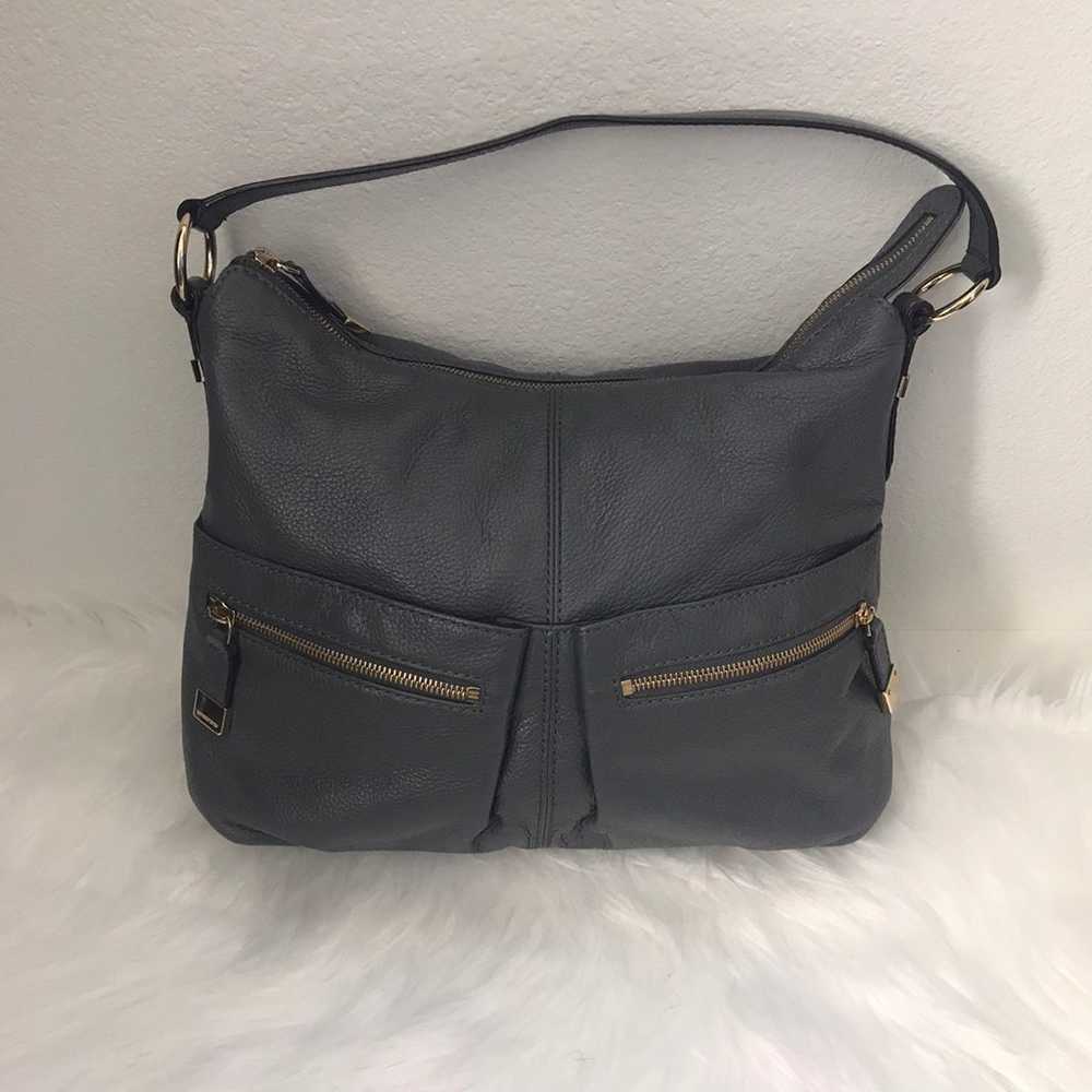 Michael Kors gray leather handbag - image 1