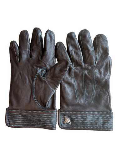 Vivienne Westwood Black Orb Leather Gloves