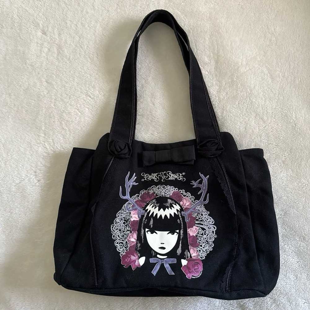 RARE!! 2010 Emily The Strange Canvas Handbag - image 3