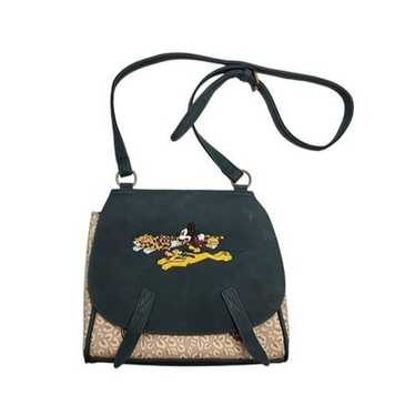 Disney Loungefly Mickey & Pluto Leopard Crossbody 