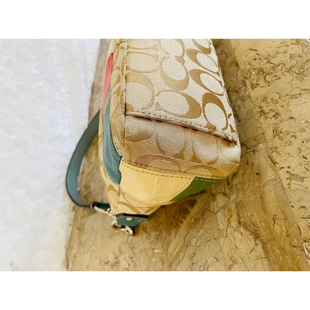 Vtg COACH multicolored signature canvas leather f… - image 6