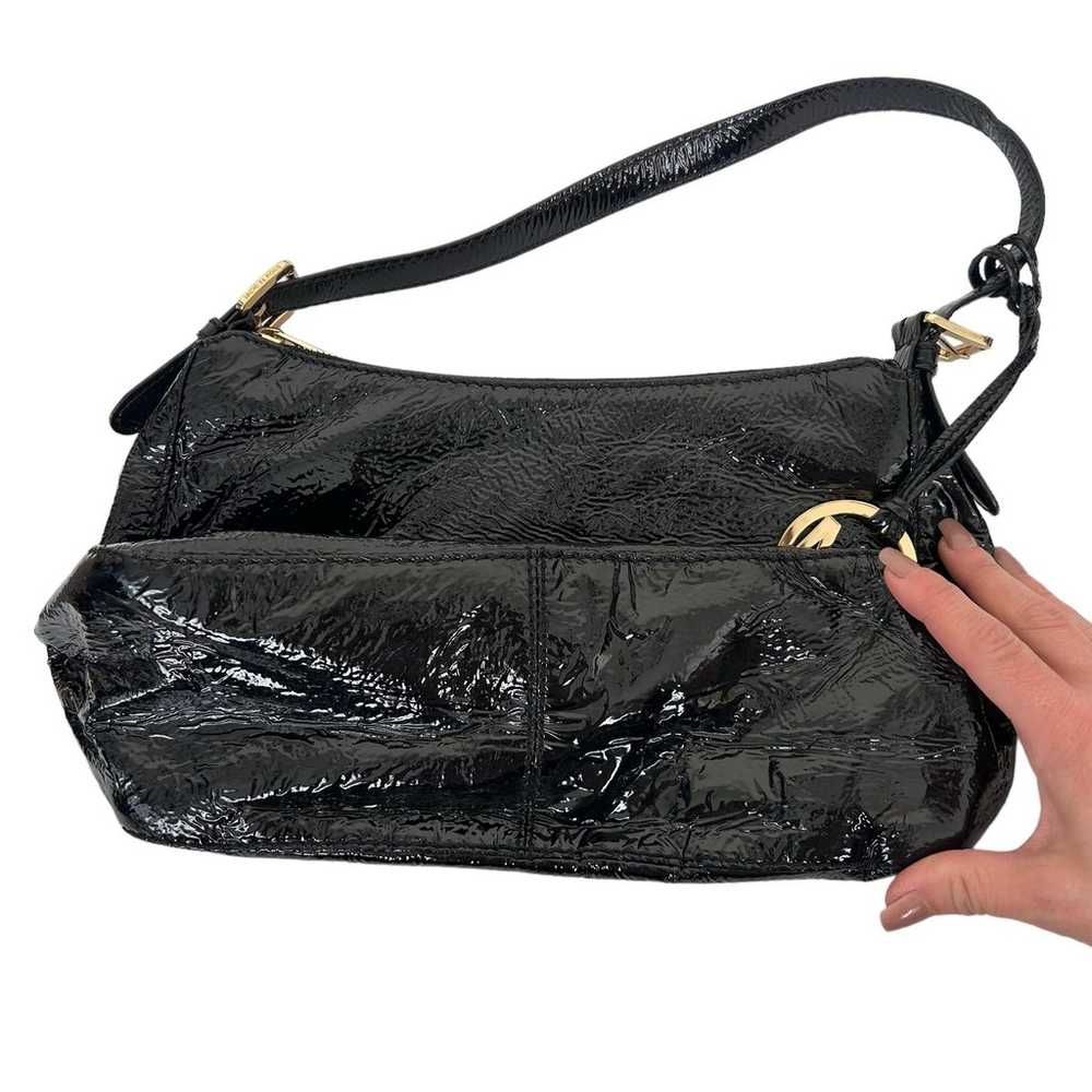 Michael Kors Black Patent Leather Shoulder Bag - image 3