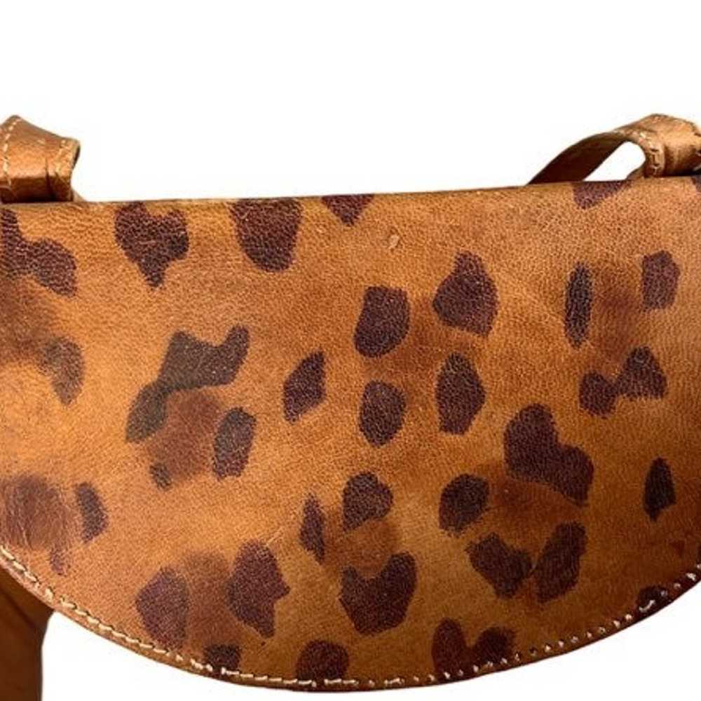 Vintage cheetah print leather Crossbody - image 4